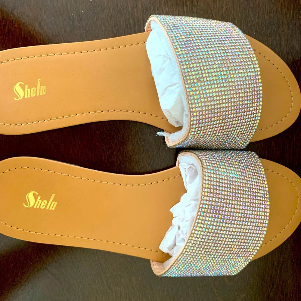 Rhinestone Slide Sandals